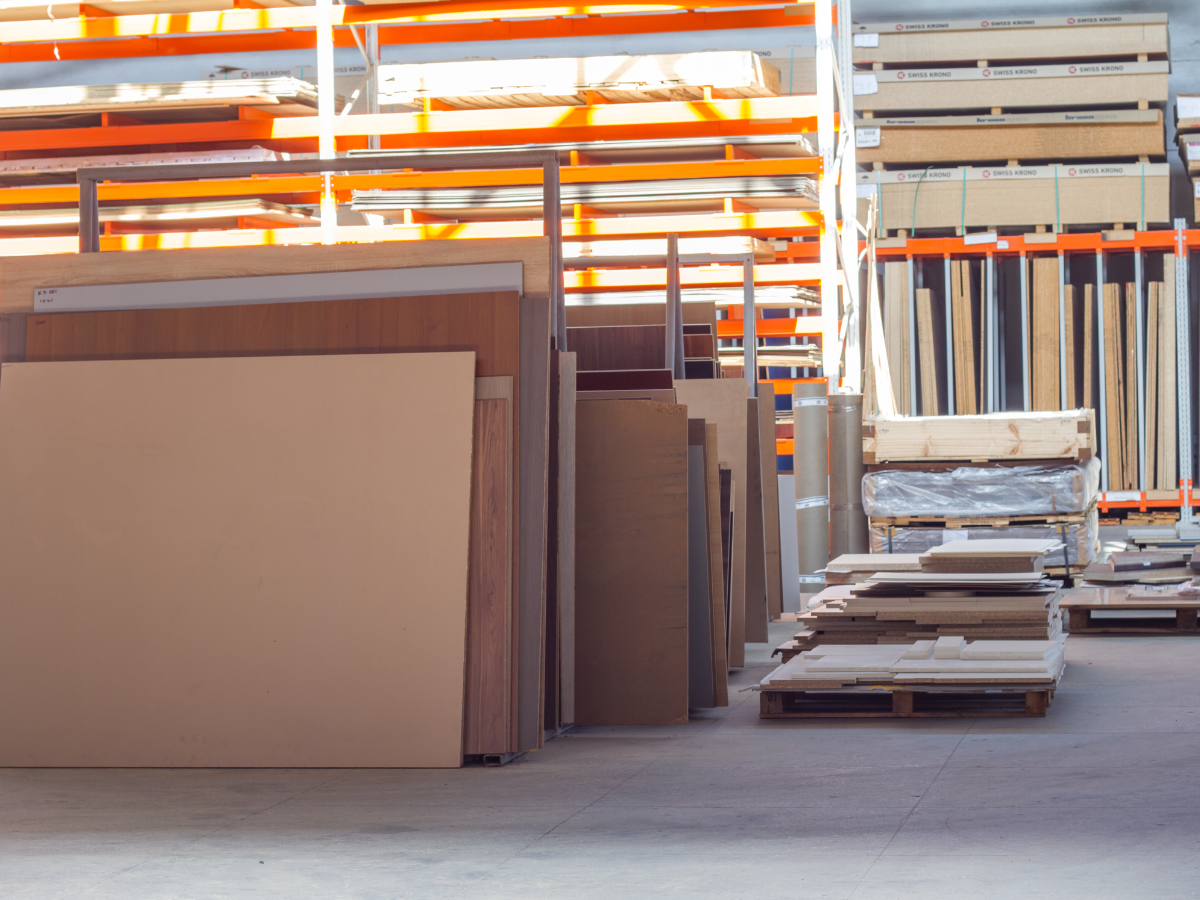 MDF panels and custom millwork applications showing smooth surfaces and various thicknesses