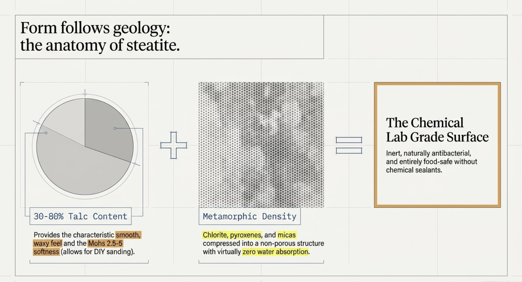 The anatomy of steatite soapstone composition and mineral content